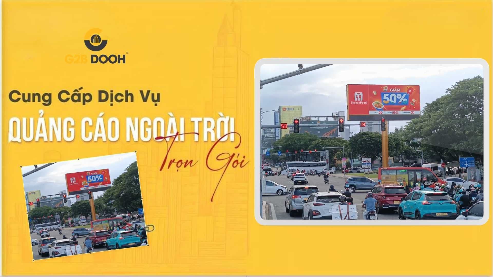 Chiến dịch ShopeeFood 7.7 Đi Đâu Ăn Đó tại bảng LED Đà Nẵng