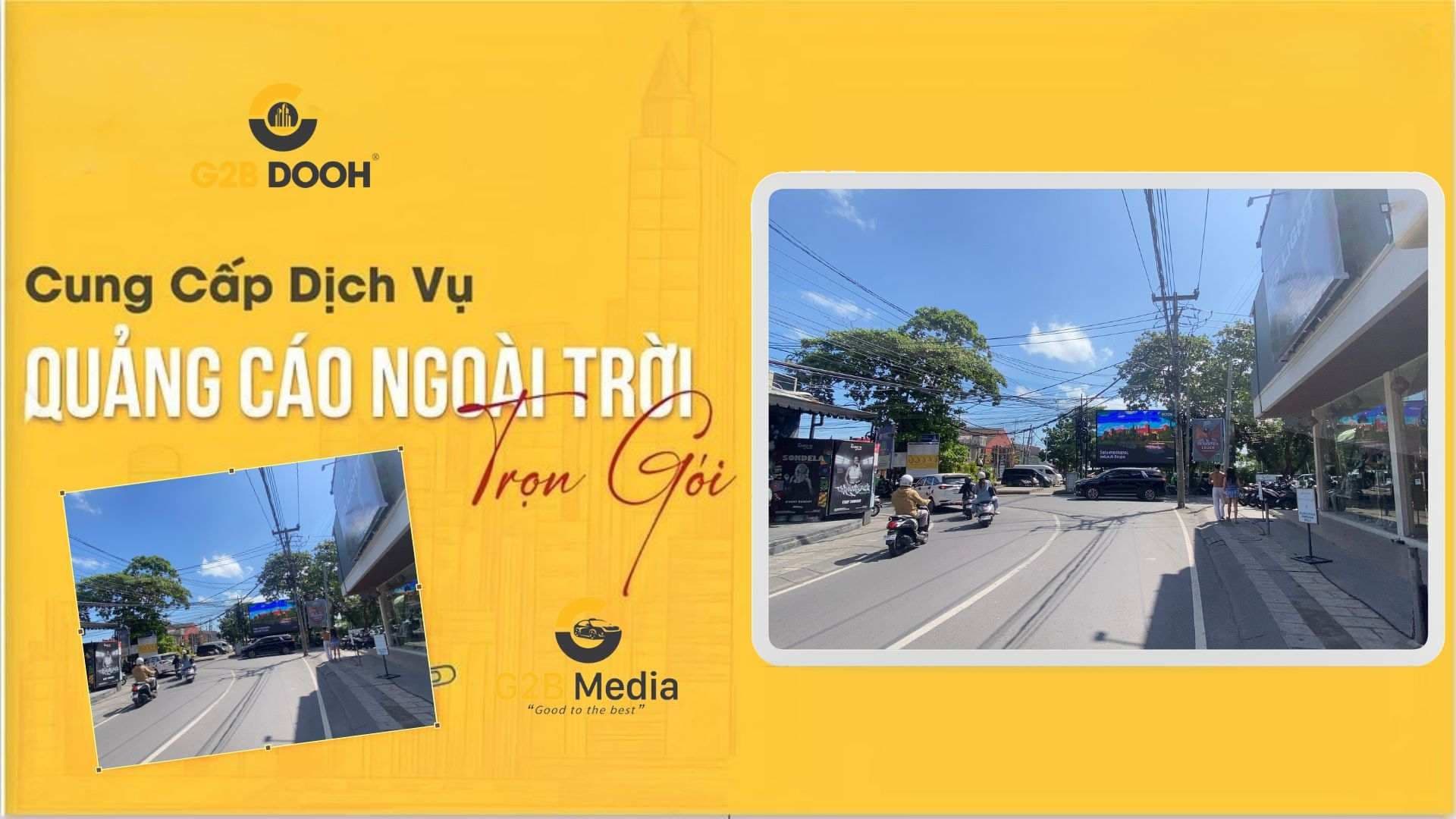 Toàn cảnh chiến dịch quảng cáo LED Pantai Berawa Bali Etihad do G2B Media thực hiện