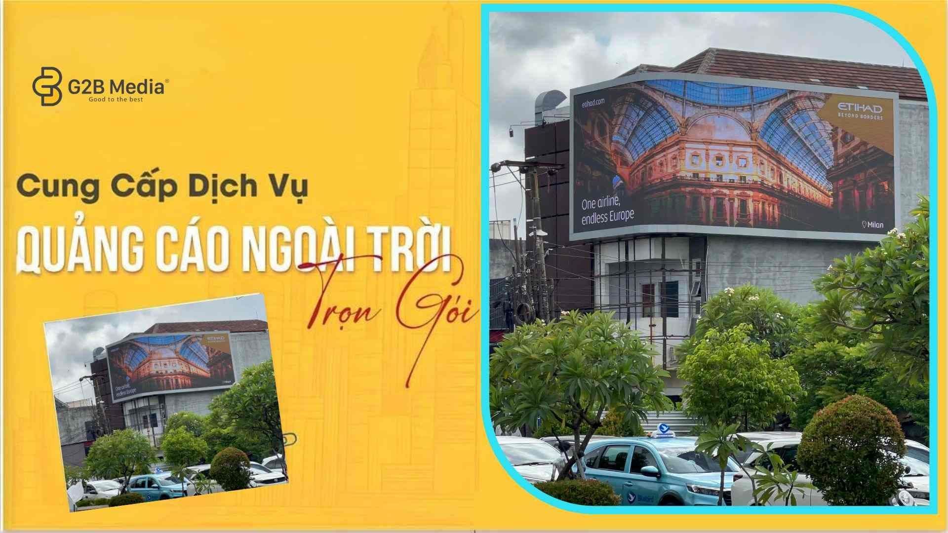 Màn hình LED góc ngã tư Sunset Road tối ưu tầm nhìn xa